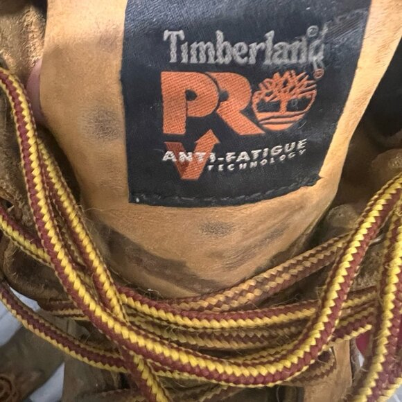 Timberland PRO Boots Waterproof Wheat Nubuck 6" Steel Toe Boots AS IS - Picture 6 of 11